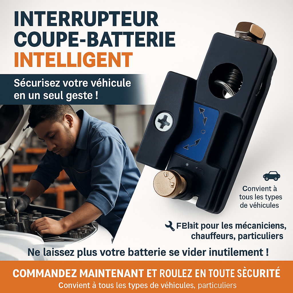 Interrupteur de déconnexion de batterie de voiture universel 12-24 V