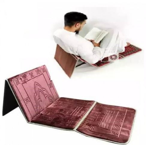 Tapis de prière avec dossier 2 en 1