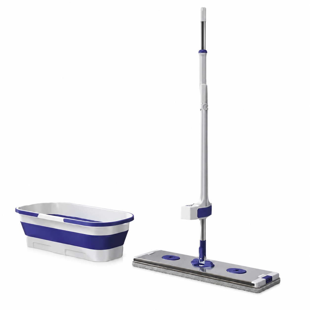 Balai Serpillière Auto-Essorant + Seau Pliable