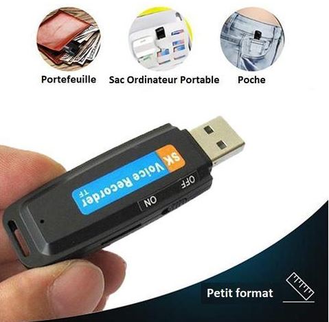 Clé USB avec enregistreur vocal intégré
