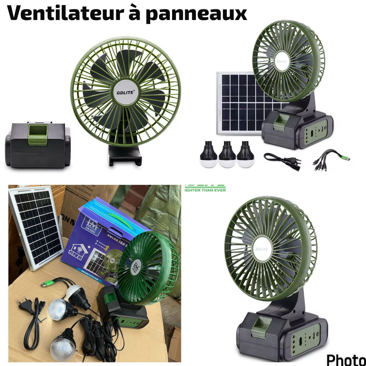 Ventilateur solaire multi fonction