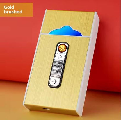 Etui de Cigarettes Lumineux avec Briquet USB Intégré
