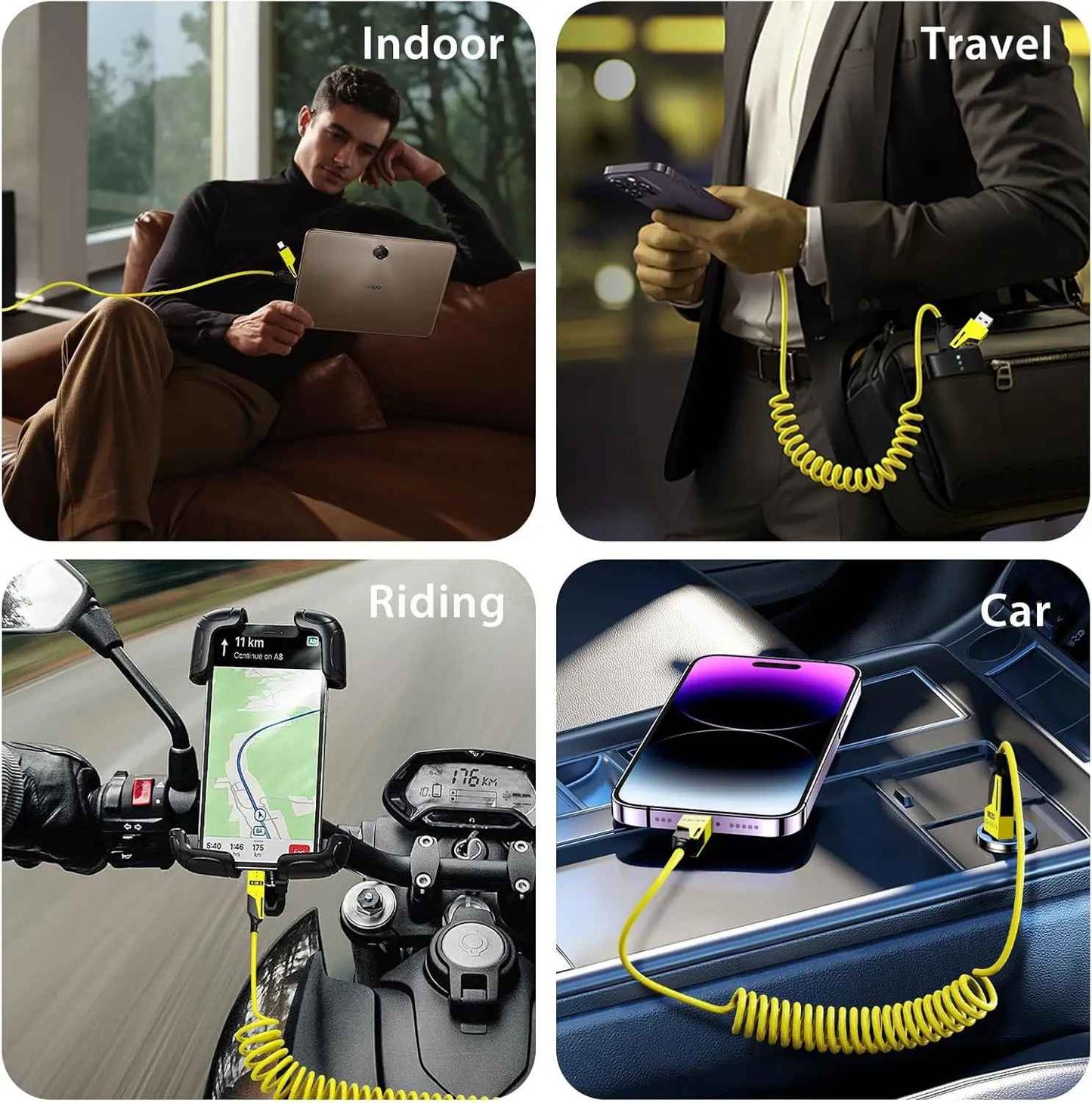 Câble de Charge Rapide 4-en-1 : La Solution de Charge pour Tous Vos Appareils