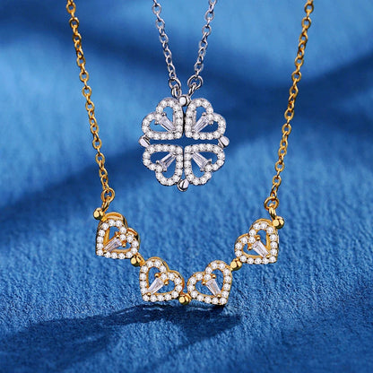 Collier Trèfle de Cœurs - l'élégance plus