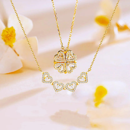 Collier Trèfle de Cœurs - l'élégance plus