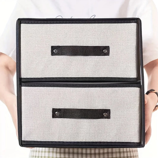 Boîte de Rangement en Tissu Lavable pour Vêtements et Chaussettes