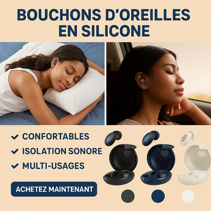 Bouchons d'Oreilles en Silicone Réutilisables