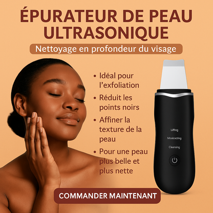 Épurateur de peau ultrasonique – nettoyage en profondeur du visage