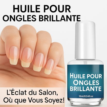 Huile pour Ongles Brillante Sèche-Rapide - L'Éclat du Salon, Où que Vous Soyez