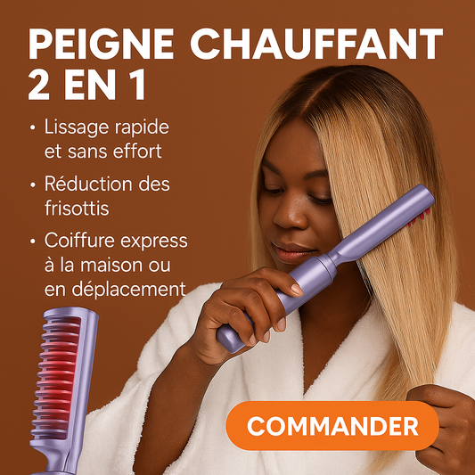 Peigne à cheveux sans fil 2 en 1 , Puissant et Durable
