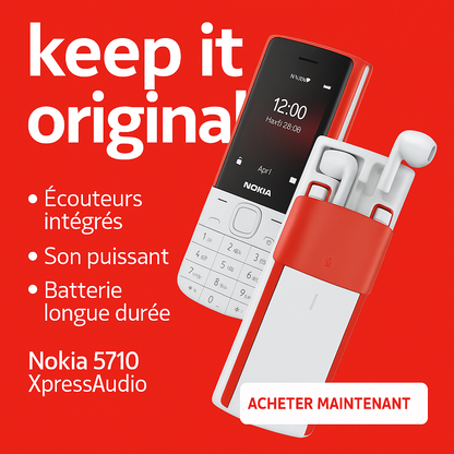 Nokia 5710XA: Téléphone Futuriste avec écouteurs Intégrées