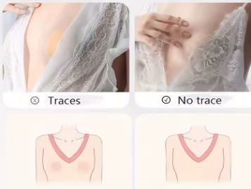 Cache-tétons invisible réutilisable