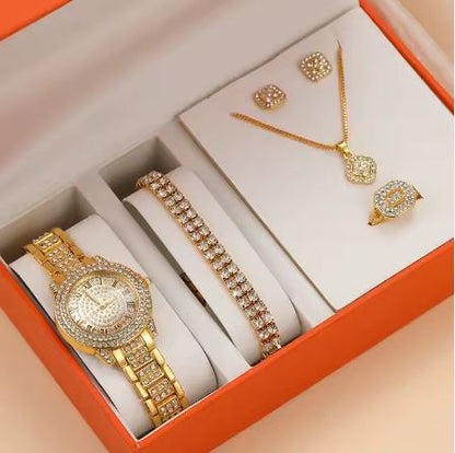Ensemble Luxueux de Montre et Bijoux Amaada