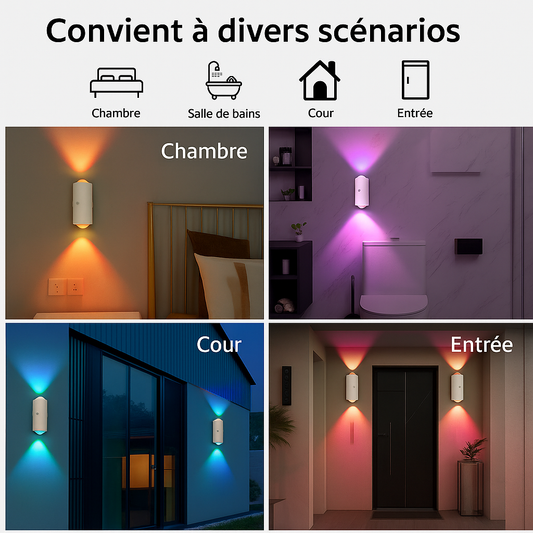 50 % de réduction ! Veilleuse à Changement de Couleur avec Détection Automatique
