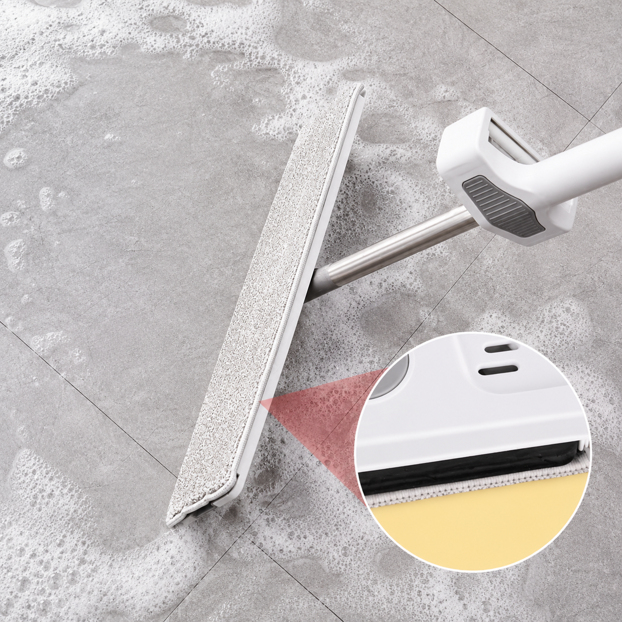 Balai Serpillière Auto-Essorant + Seau Pliable