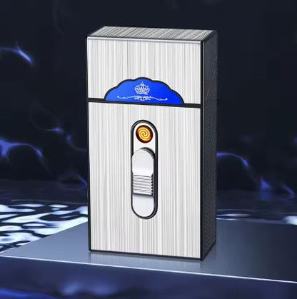 Etui de Cigarettes Lumineux avec Briquet USB Intégré