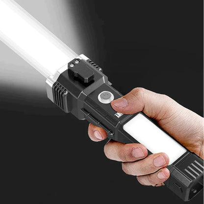 Lampe de Poche LED de Sécurité 8-en-1 Rechargeable
