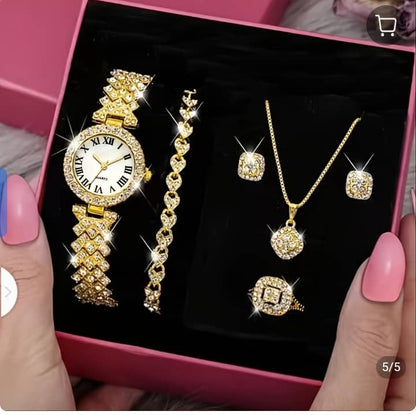 Ensemble Luxueux de Montre et Bijoux Amaada