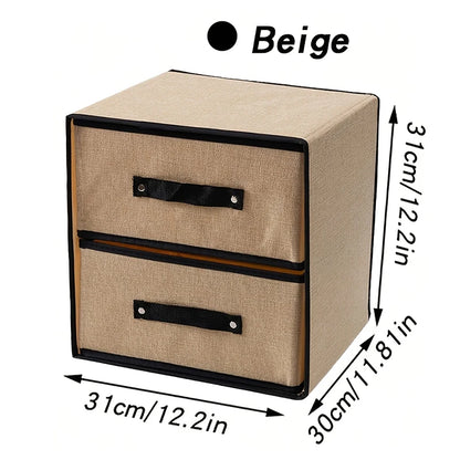 Boîte de Rangement en Tissu Lavable pour Vêtements et Chaussettes