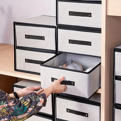 Boîte de Rangement en Tissu Lavable pour Vêtements et Chaussettes