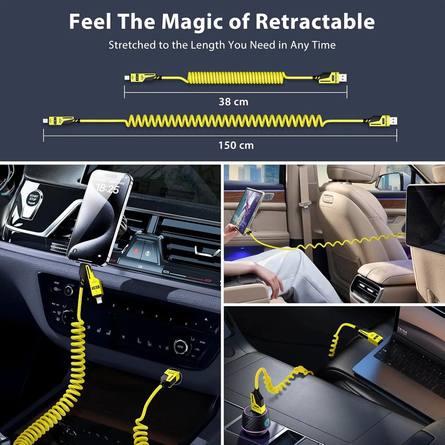 Câble de Charge Rapide 4-en-1 : La Solution de Charge pour Tous Vos Appareils