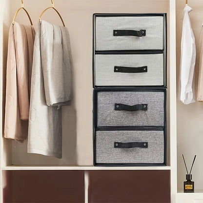 Boîte de Rangement en Tissu Lavable pour Vêtements et Chaussettes