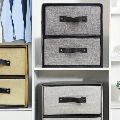 Boîte de Rangement en Tissu Lavable pour Vêtements et Chaussettes
