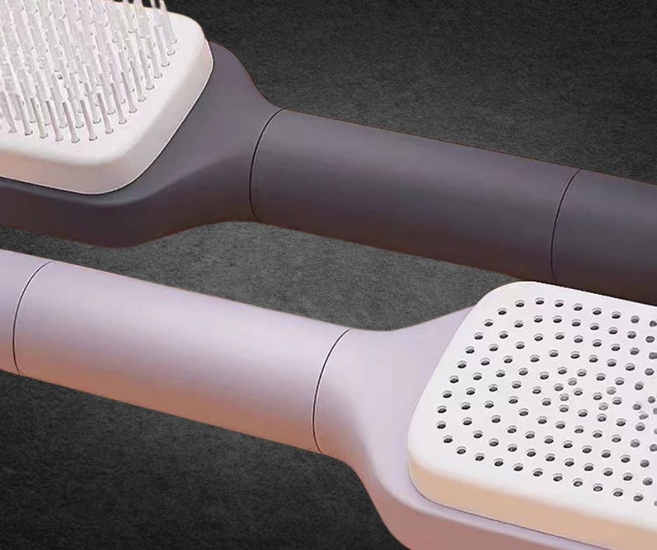 Peigne à cheveux autonettoyant rétractable