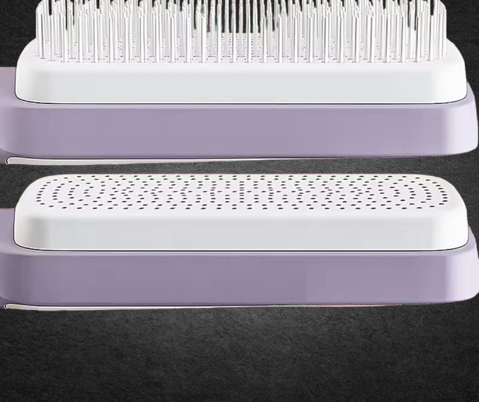 Peigne à cheveux autonettoyant rétractable